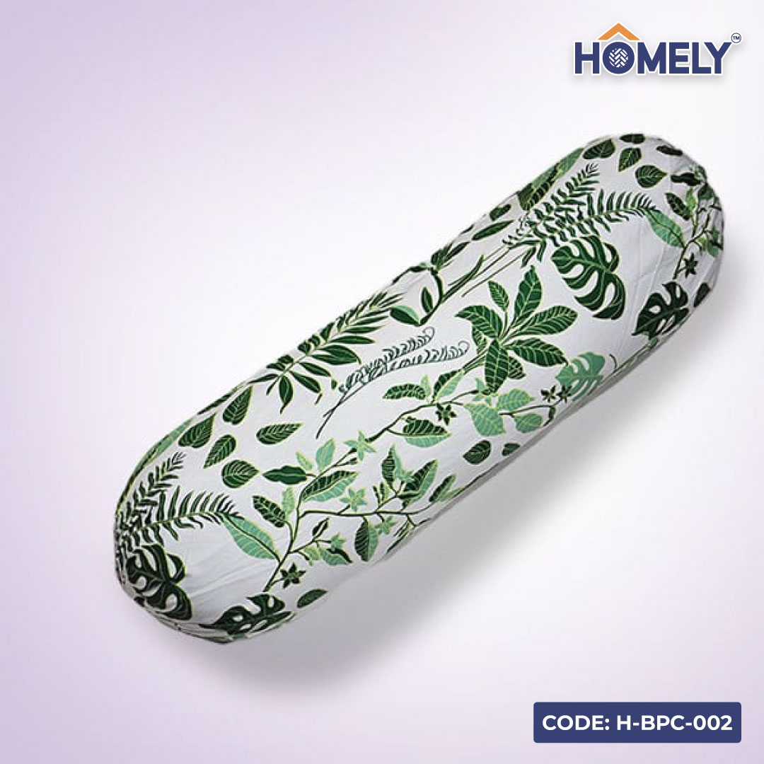 GREEN JUNGLE BOLSTER COVER- H-BC-002